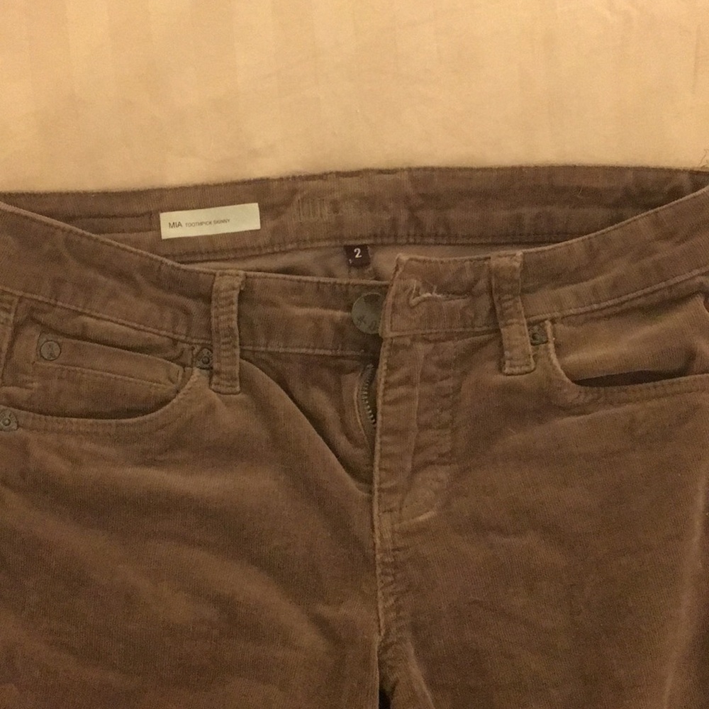 Corduroy skinny leg pants